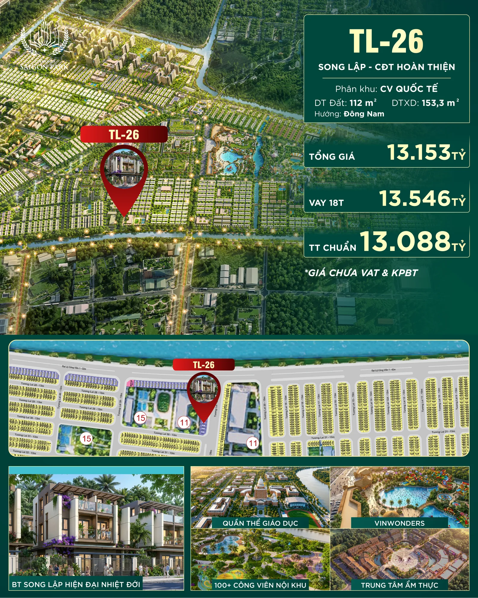 Biệt Thự Song Lập · TL-26 · Global Park — ảnh 2